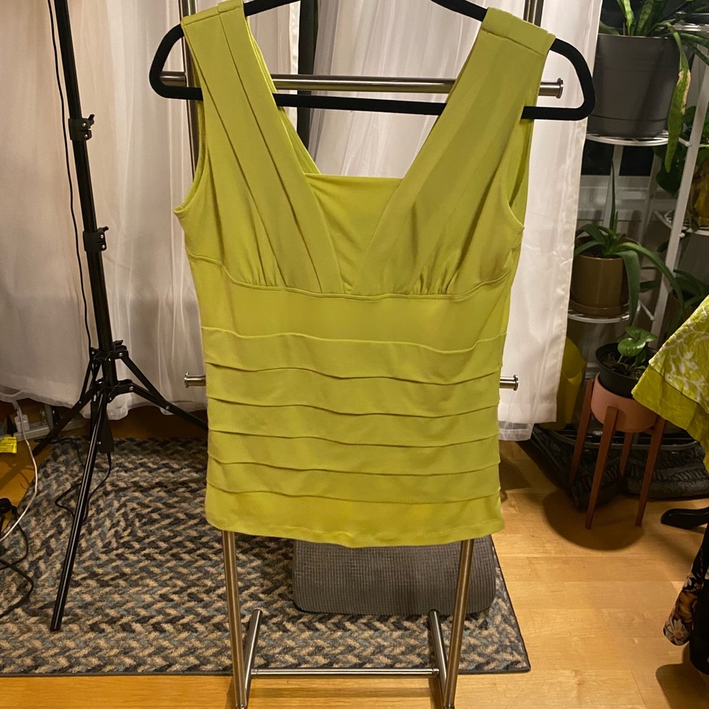 Bellissima Lime Green Sleeveless Tank Top